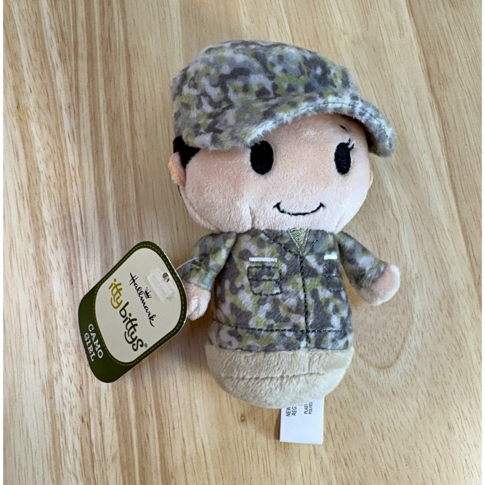 Hallmark itty bittys Military Camo Girl Army Soldier Plush NWT Mini PA12511